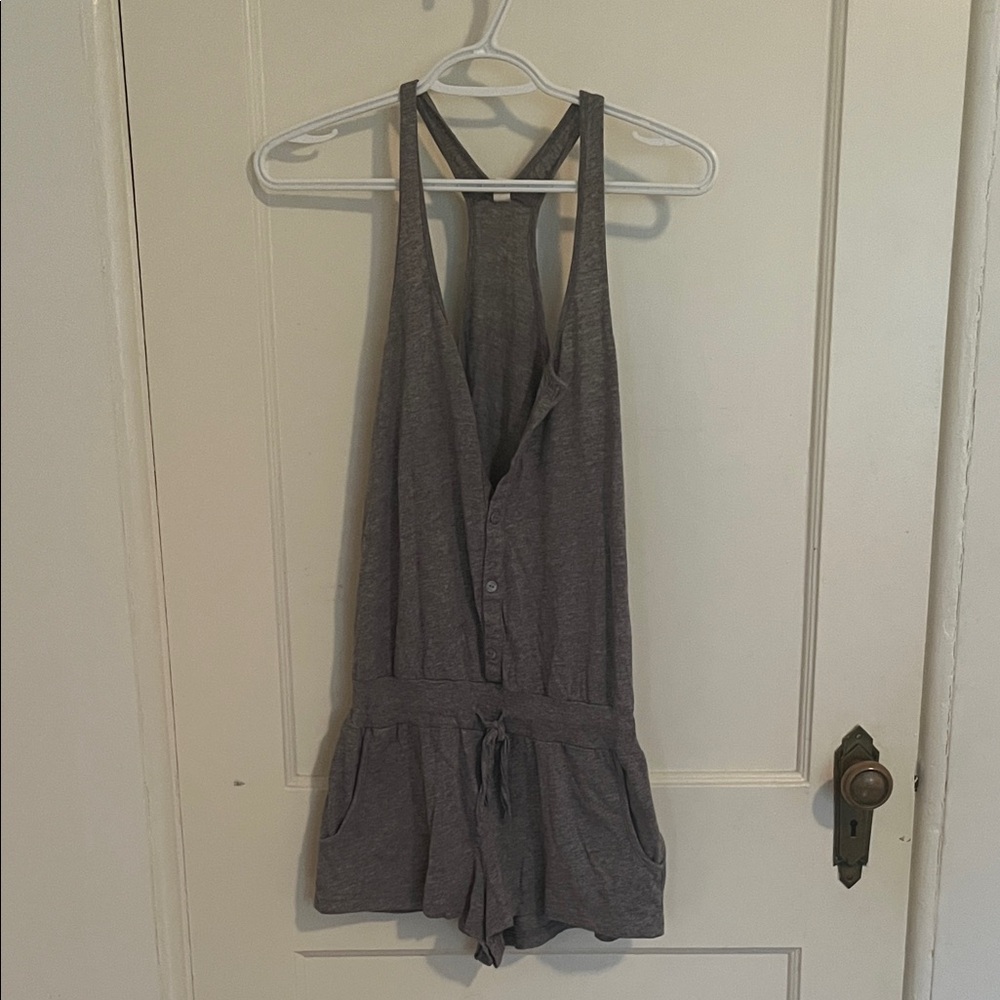 TNA Heather Gray Casual Romper